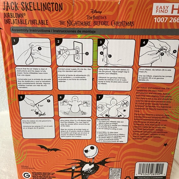3.5 ft Jack Skellington in Purple Suit Halloween...